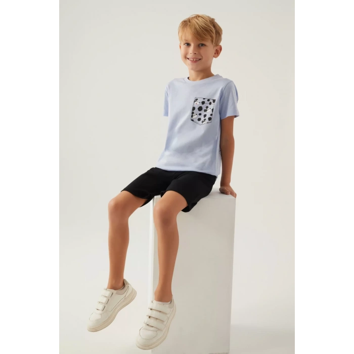 MICKEY MOUSE ERKEK ÇOCUK BERMUDA TAKIM - KREM