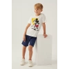 MICKEY MOUSE ERKEK ÇOCUK BERMUDA TAKIM - AÇIK SARI