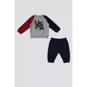 ERKEK BEBEK 2 Lİ TAKIM - GRİ MELANJ