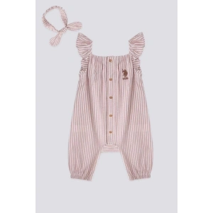 KIZ BEBEK SALOPET 2 LI TAKIM - VİZON