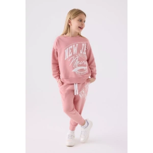 KIZ ÇOCUK EŞOFMAN TAKIM - RETRO PEMBE