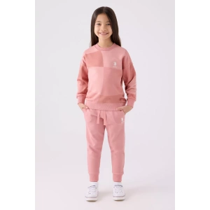 KIZ ÇOCUK EŞOFMAN TAKIMI - RETRO PEMBE