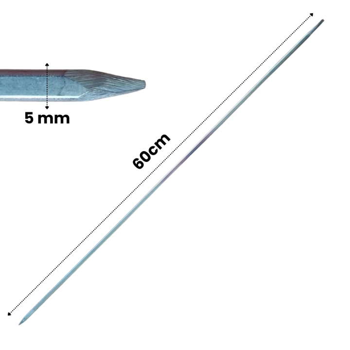 Ciğer Şişi Paslanmaz Çelik 10lu - 60 cm