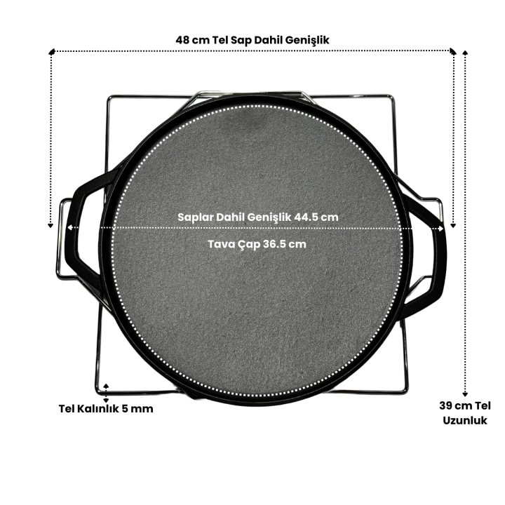 Döküm Saç Kavurma Tavası (Ø36 cm)