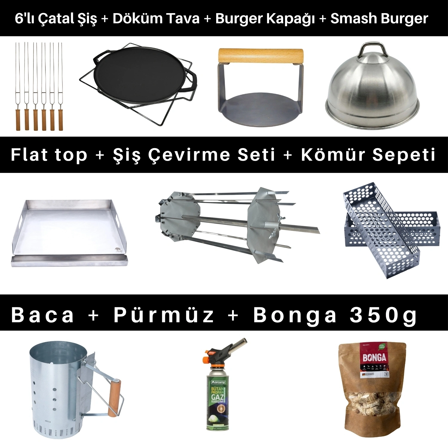 Guruss CG75 Uzman Barbekü Mangal Seti