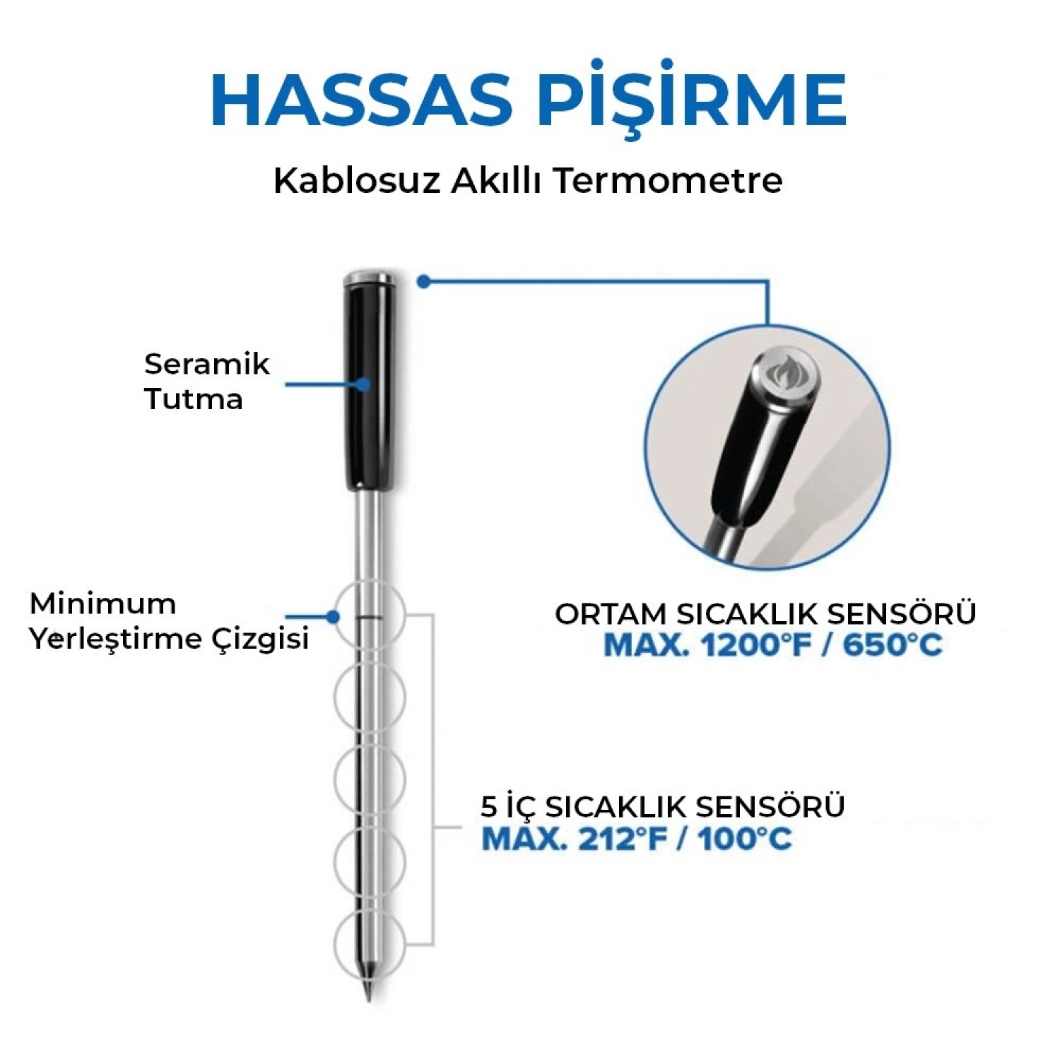 Accu-Probe Pro X Kablosuz Et Termometresi