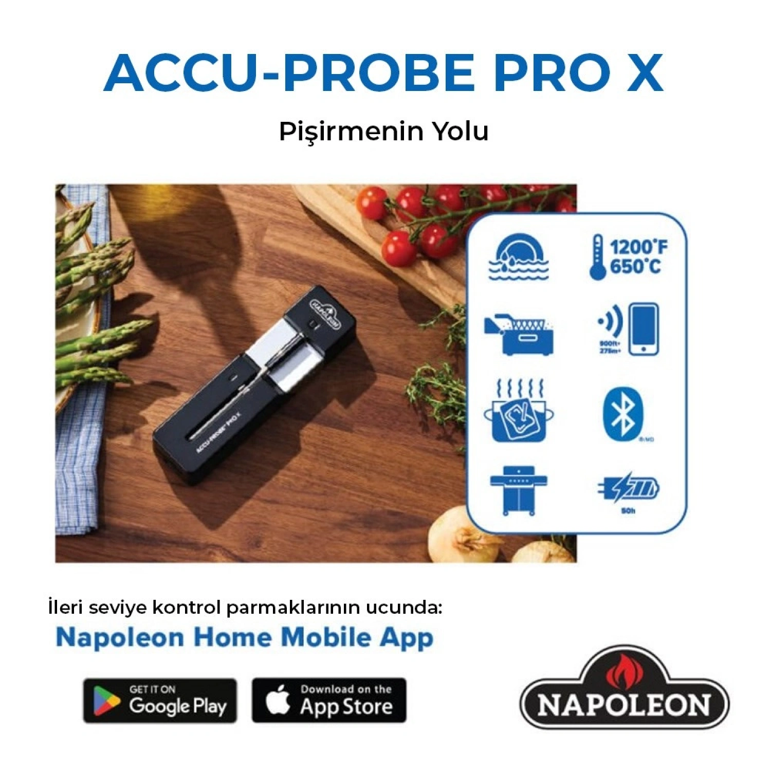 Accu-Probe Pro X Kablosuz Et Termometresi