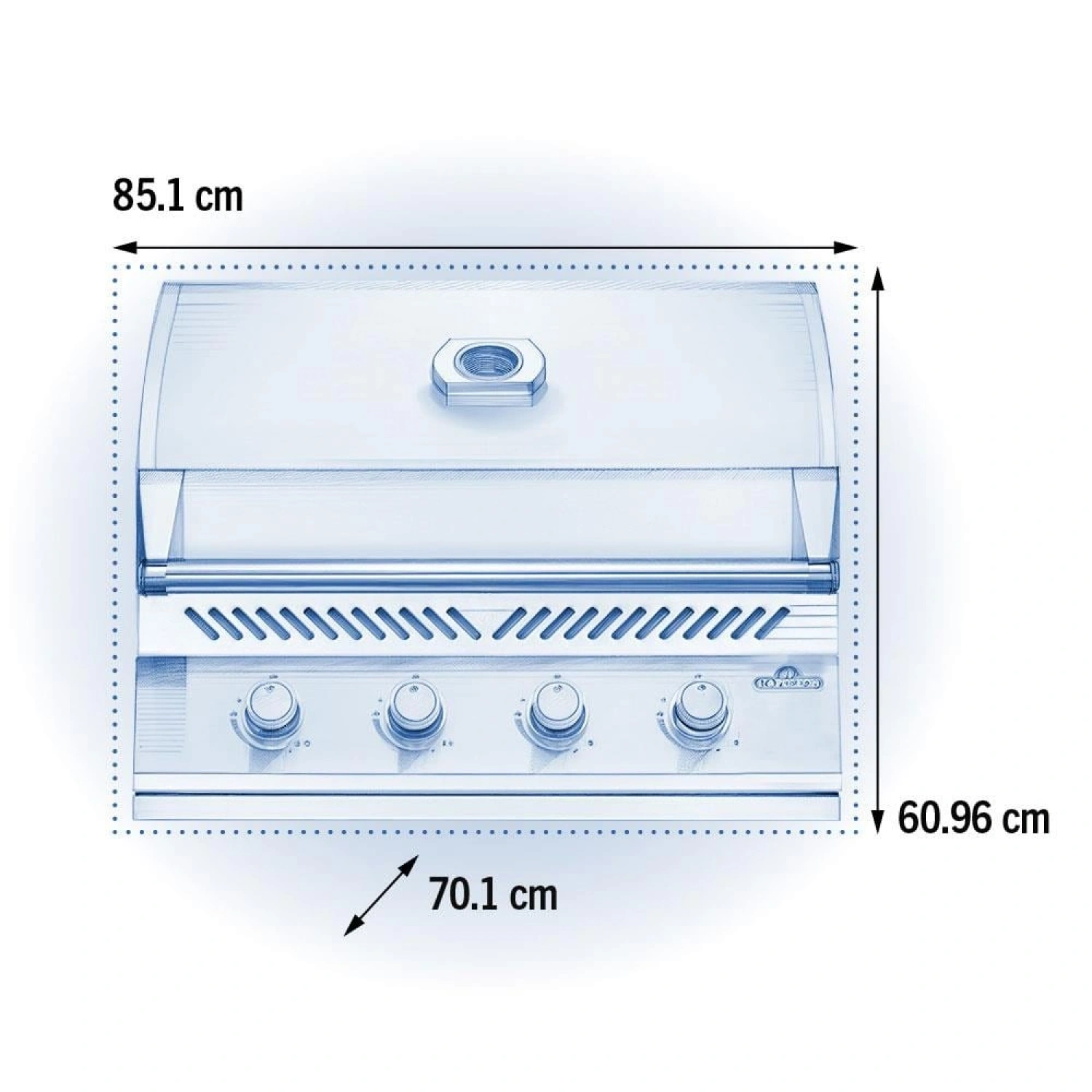 Built-in 500 Serisi 32 Tezgah Üstü Gazlı Mangal
