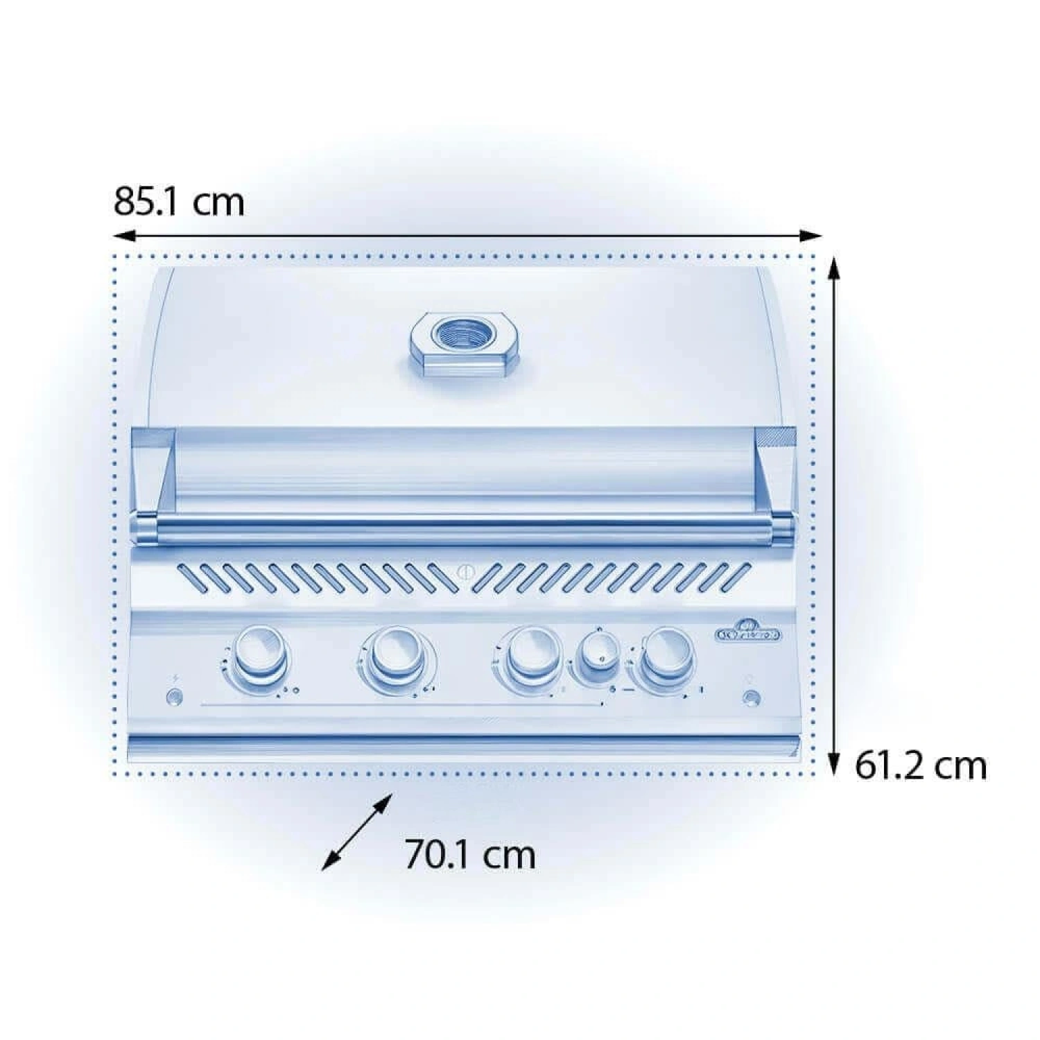 Built-in 700 Serisi 32 Tezgah Üstü Gazlı Mangal