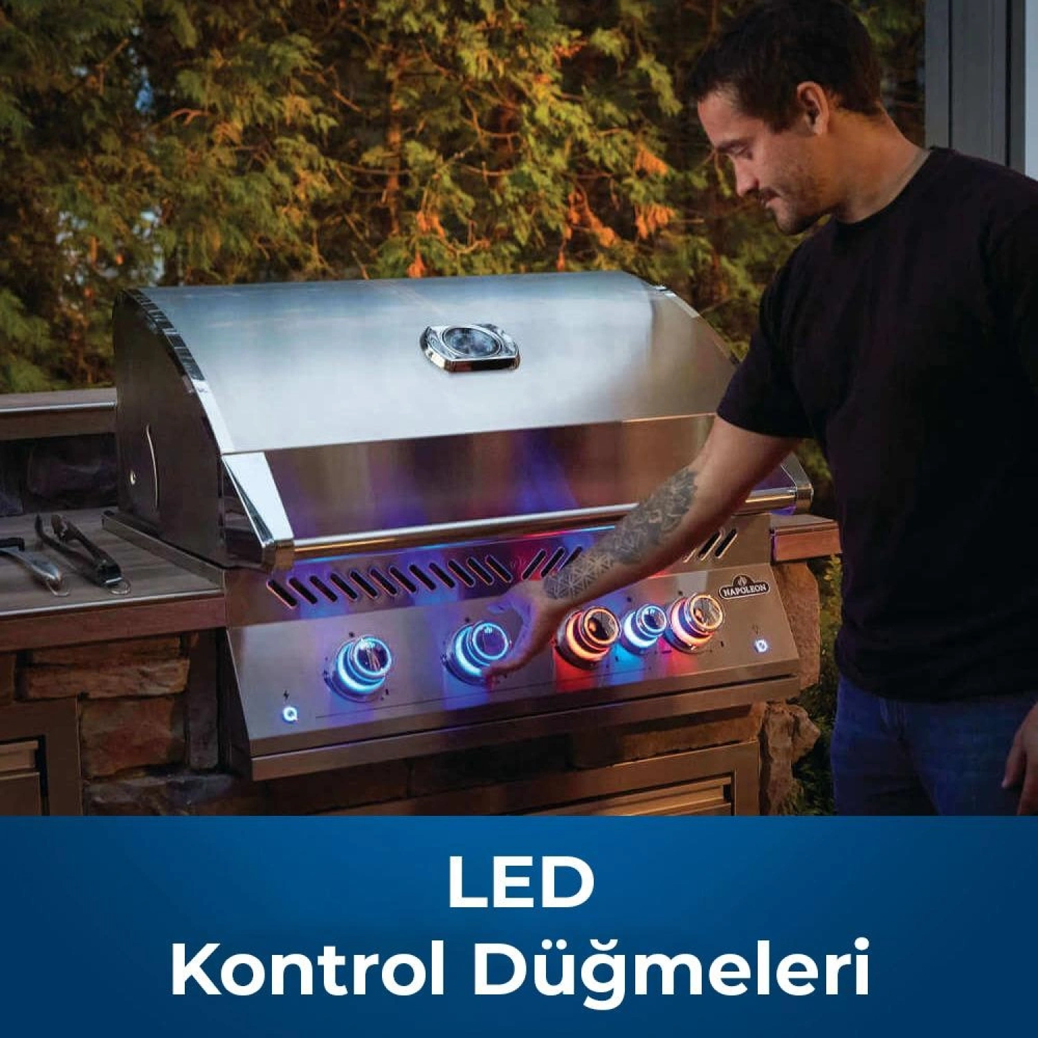 Built-in 700 Serisi 32 Tezgah Üstü Gazlı Mangal