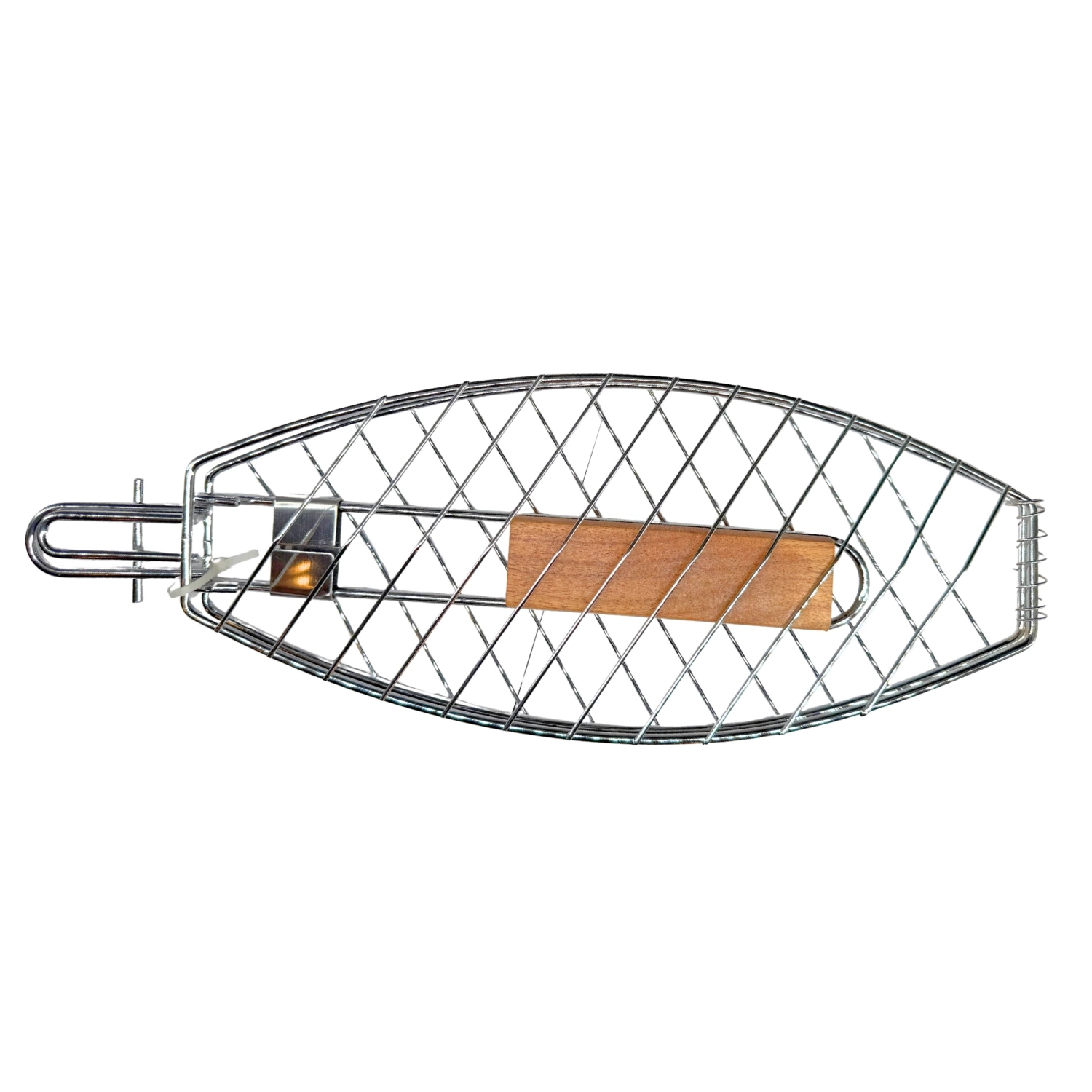 Dooman 4lü Paslanmaz Çelik Balık Izgara Teli Ahşap Saplı 30x13 cm Izgara Alanı - 318g