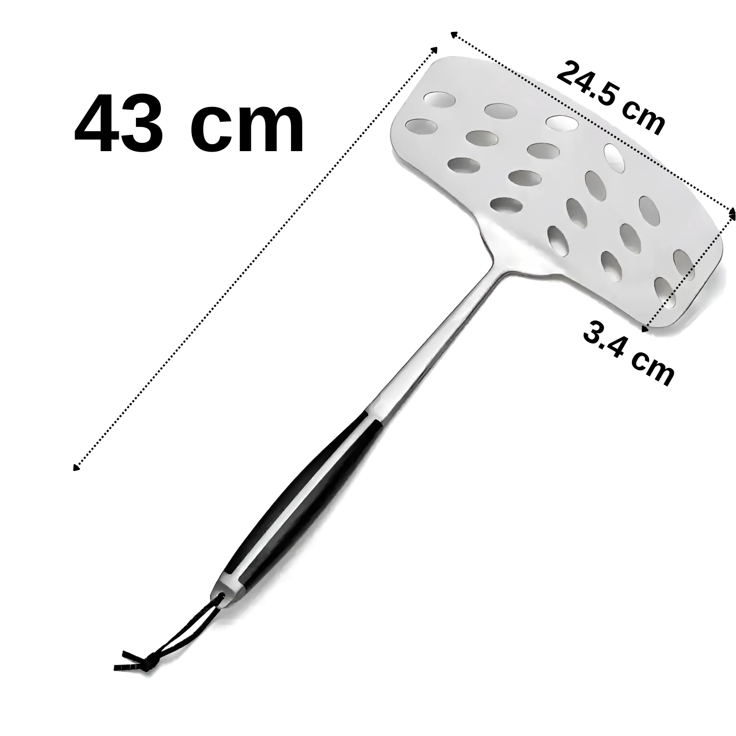 Elite Balık Izgara Çevirme Spatulası - Paslanmaz Çelik ABS Saplı (43x24.5x3.4 cm)