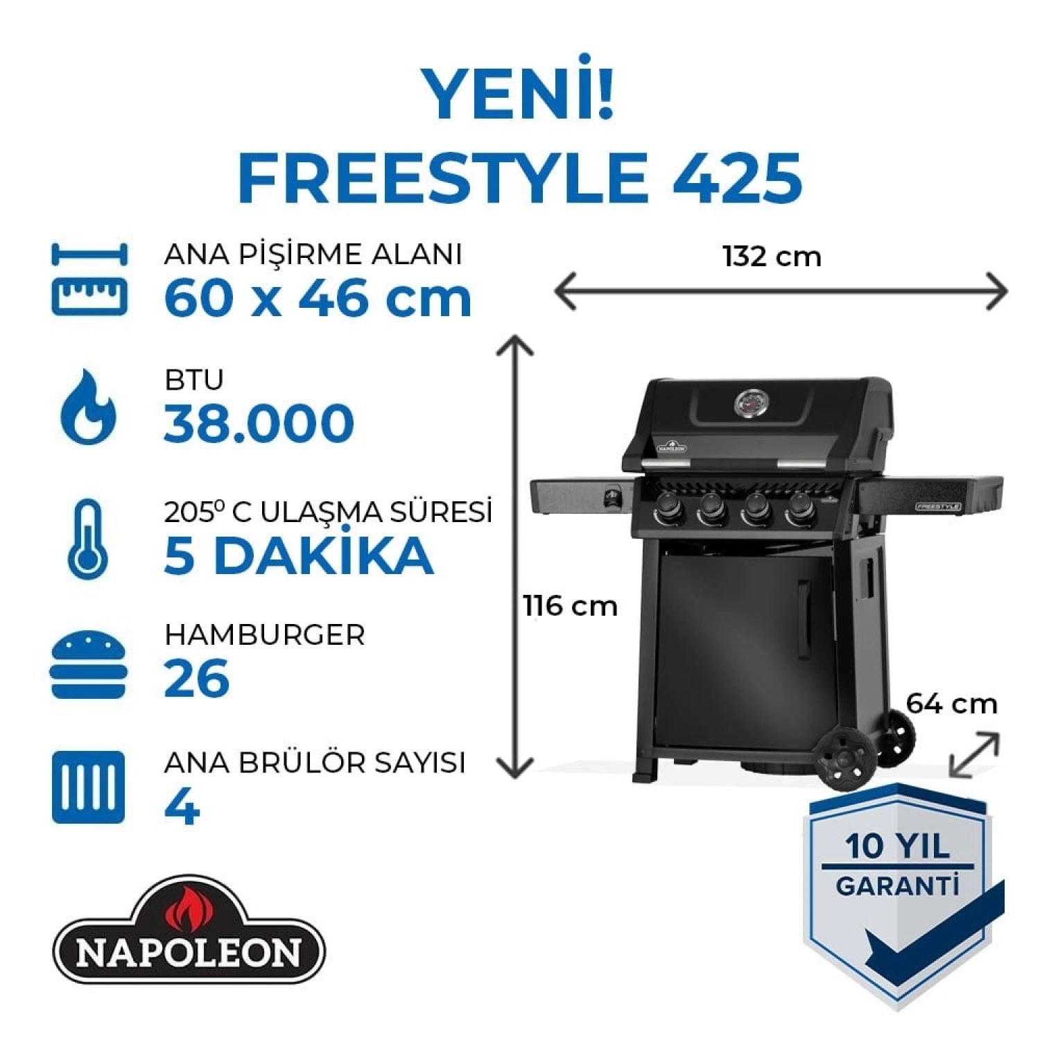 Freestyle 425 Gazlı Mangal 2026 Model