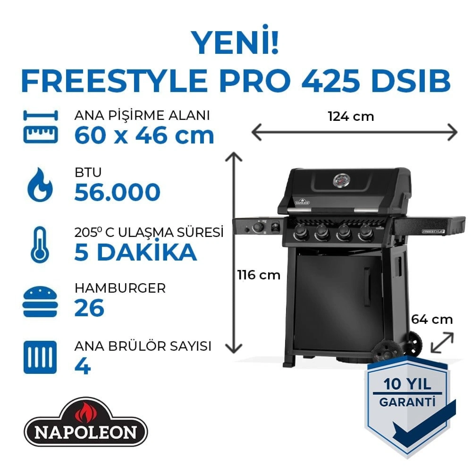 Freestyle Pro 425 DSIB Gazlı Mangal 2026 Model
