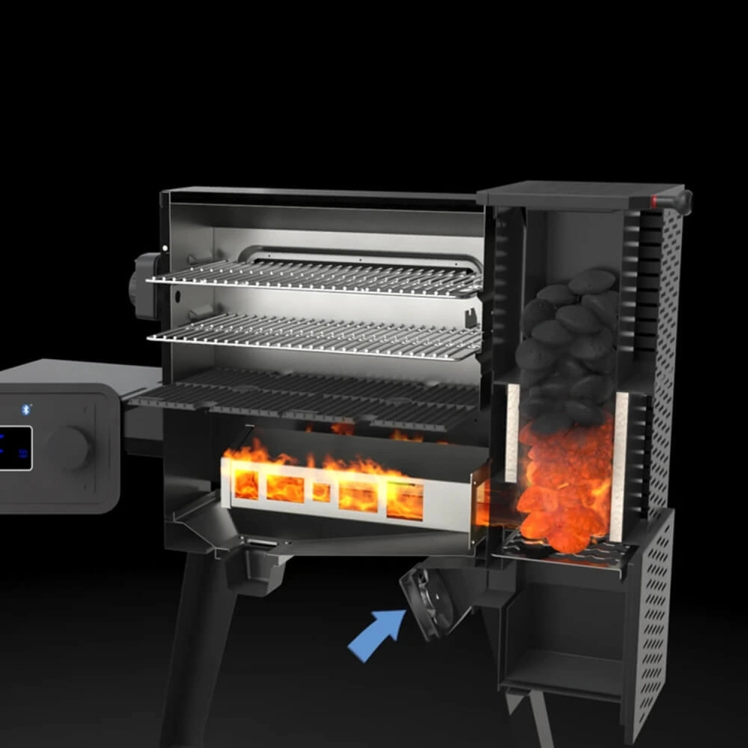 Gravity Serisi 560 Dijital Kömürlü Smoker Mangal