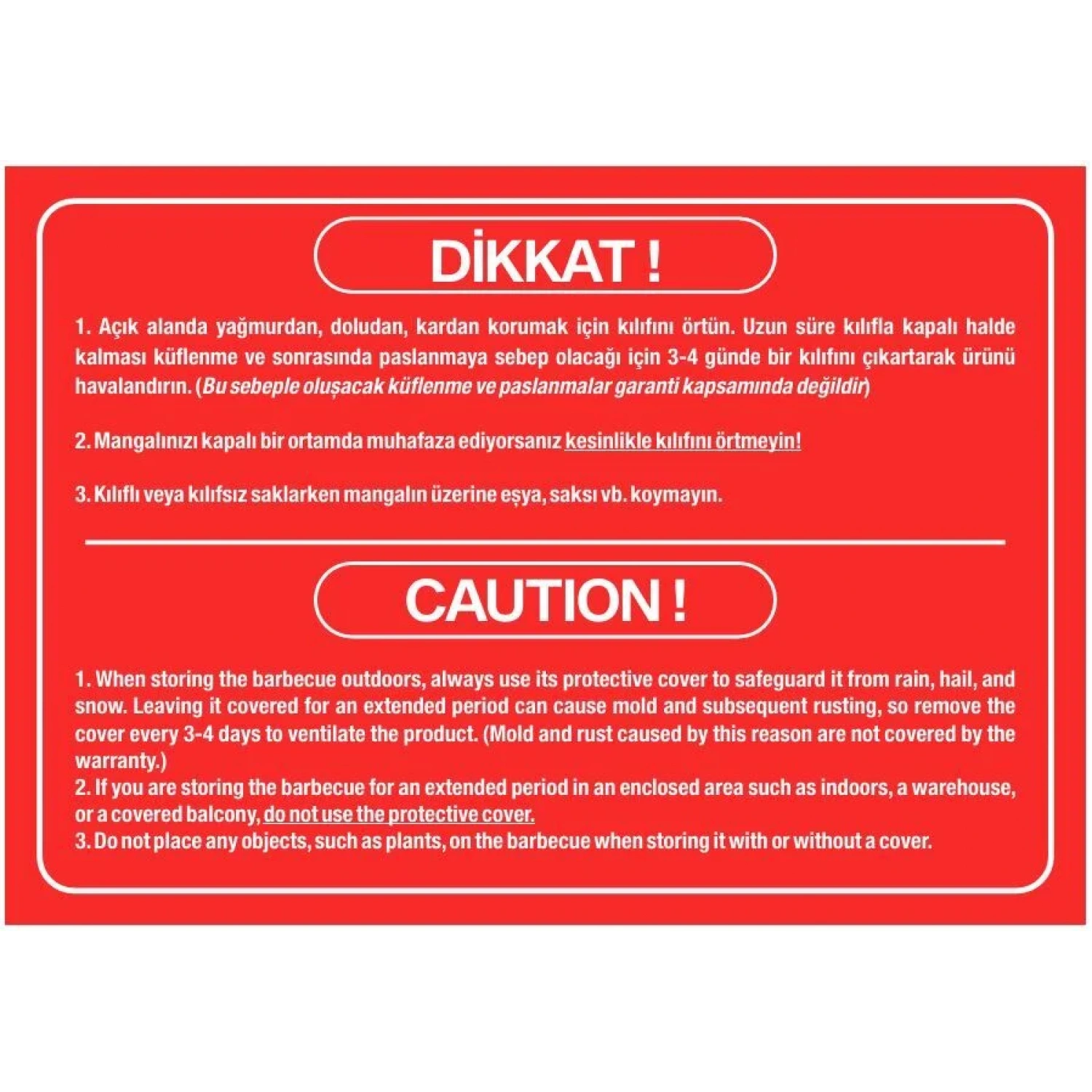 Guruss CG50 Barbekü Mangal Kılıfı