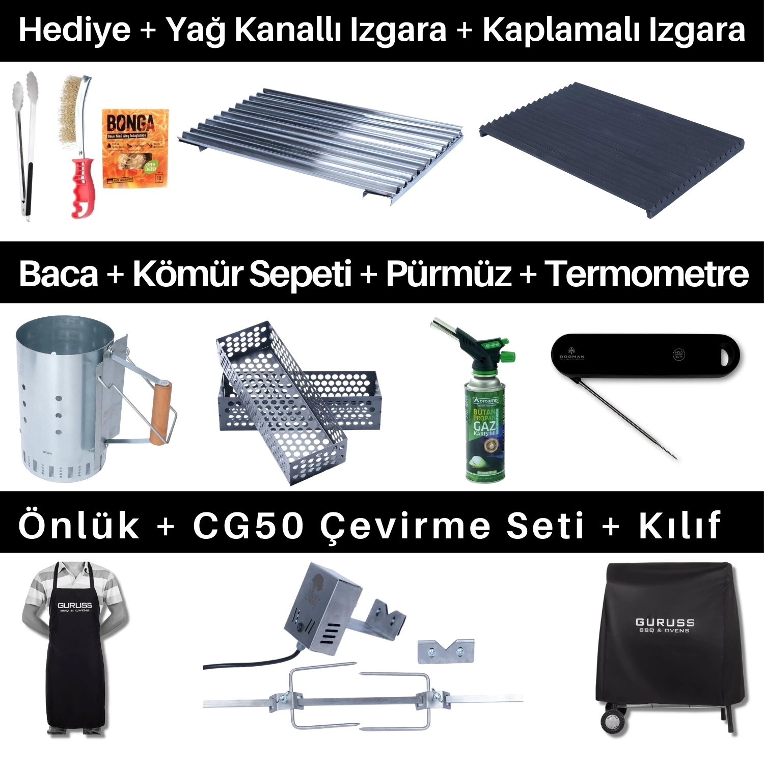 Guruss CG50 Gurme Barbekü Mangal Seti