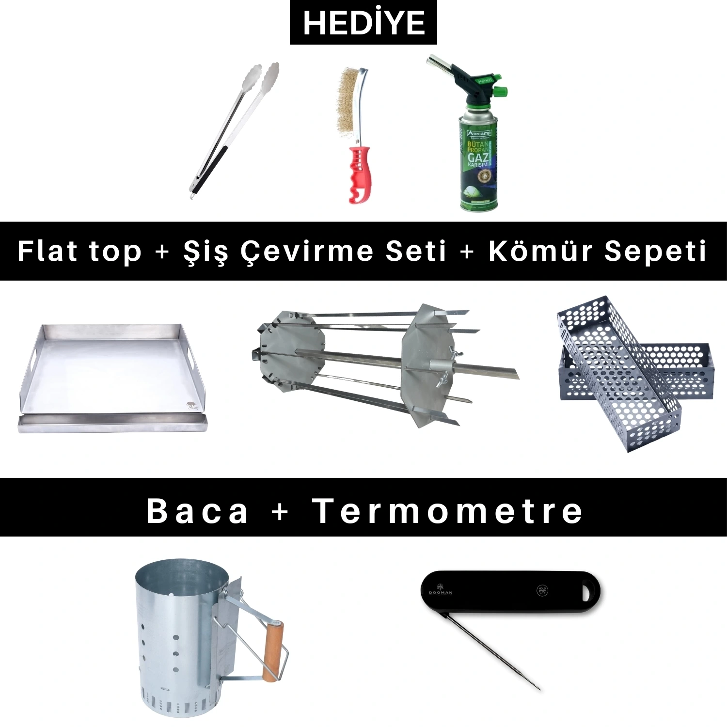 Guruss CG50 Profesyonel Barbekü Mangal Seti