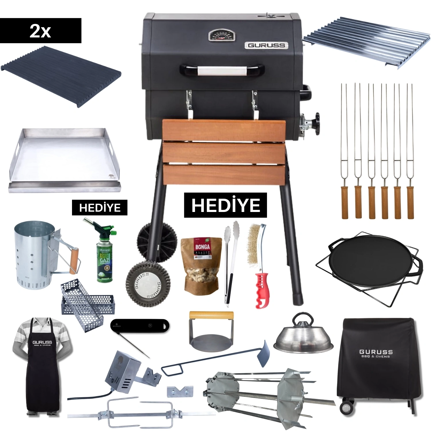 Guruss CG50 Uzman Barbekü Mangal Seti