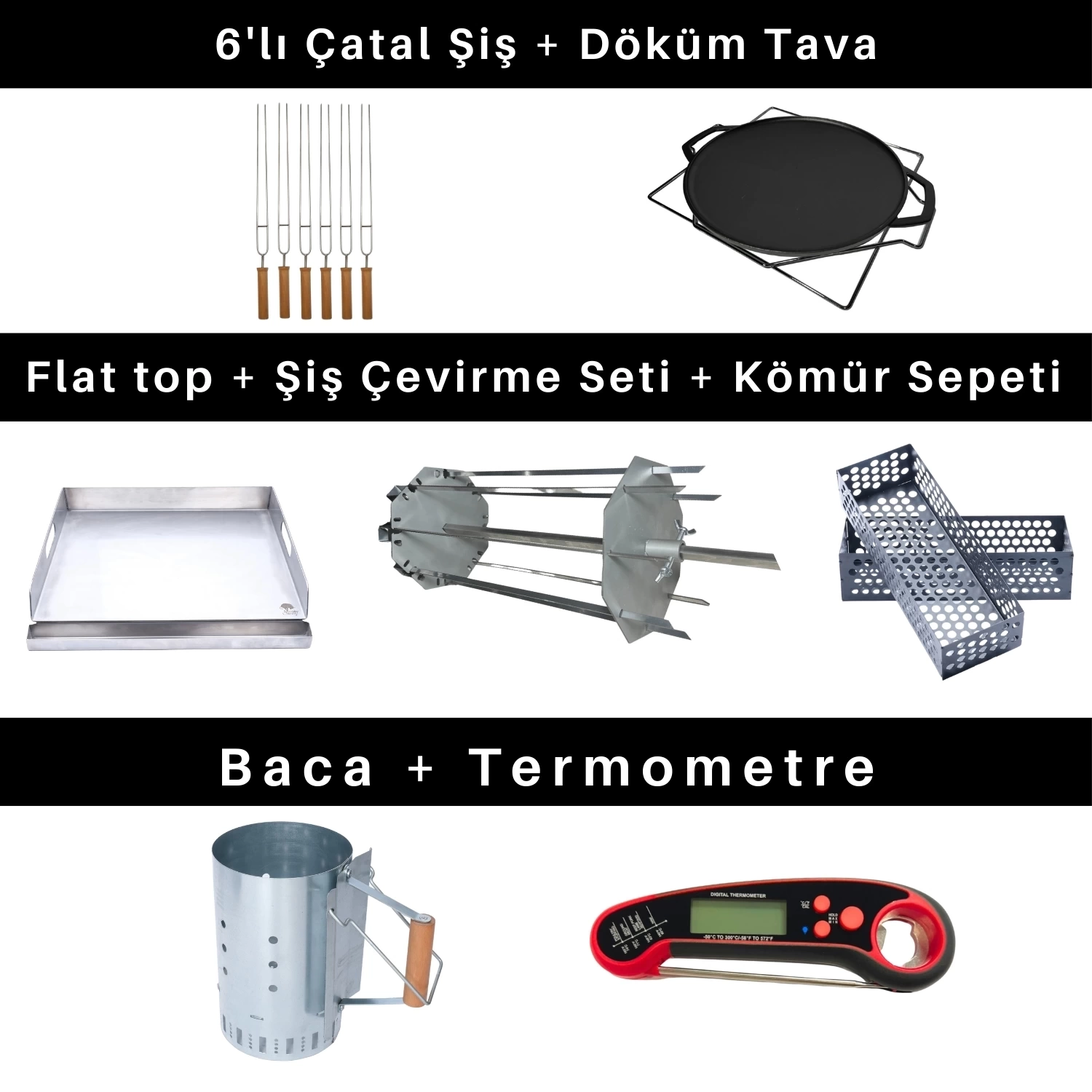 Guruss CG50 Uzman Barbekü Mangal Seti