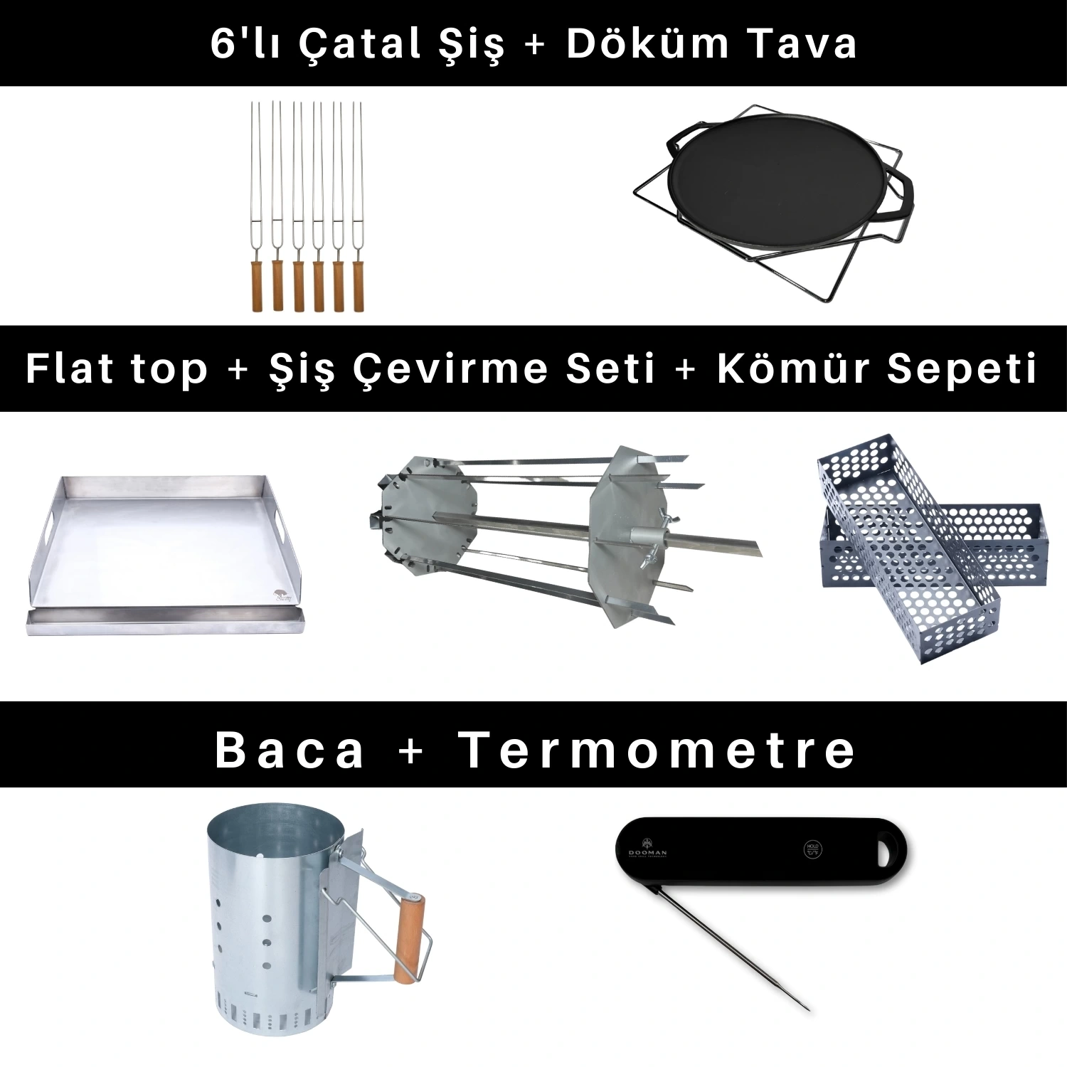 Guruss CG50 Uzman Barbekü Mangal Seti