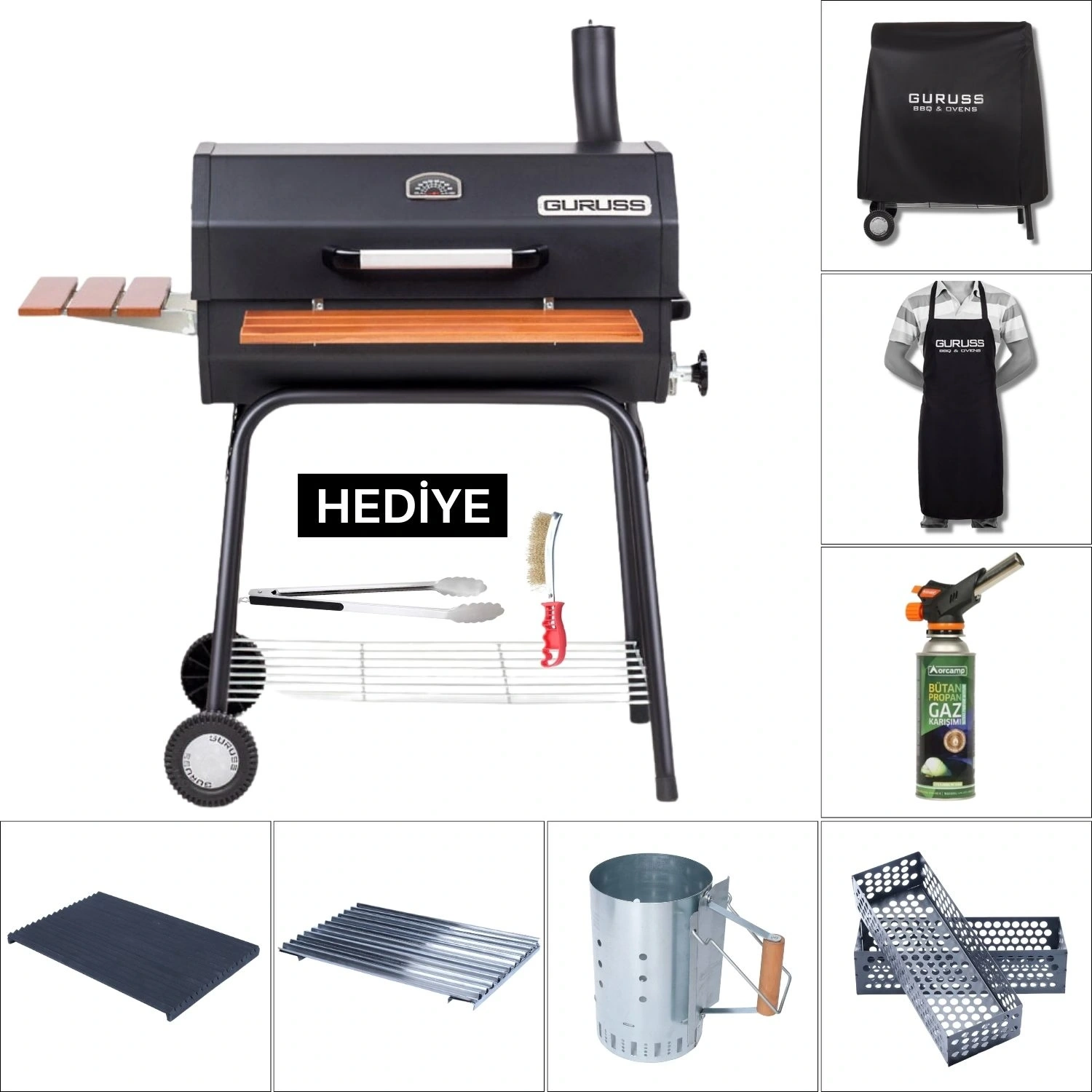 Guruss CG75 Ekstra Barbekü Mangal Seti