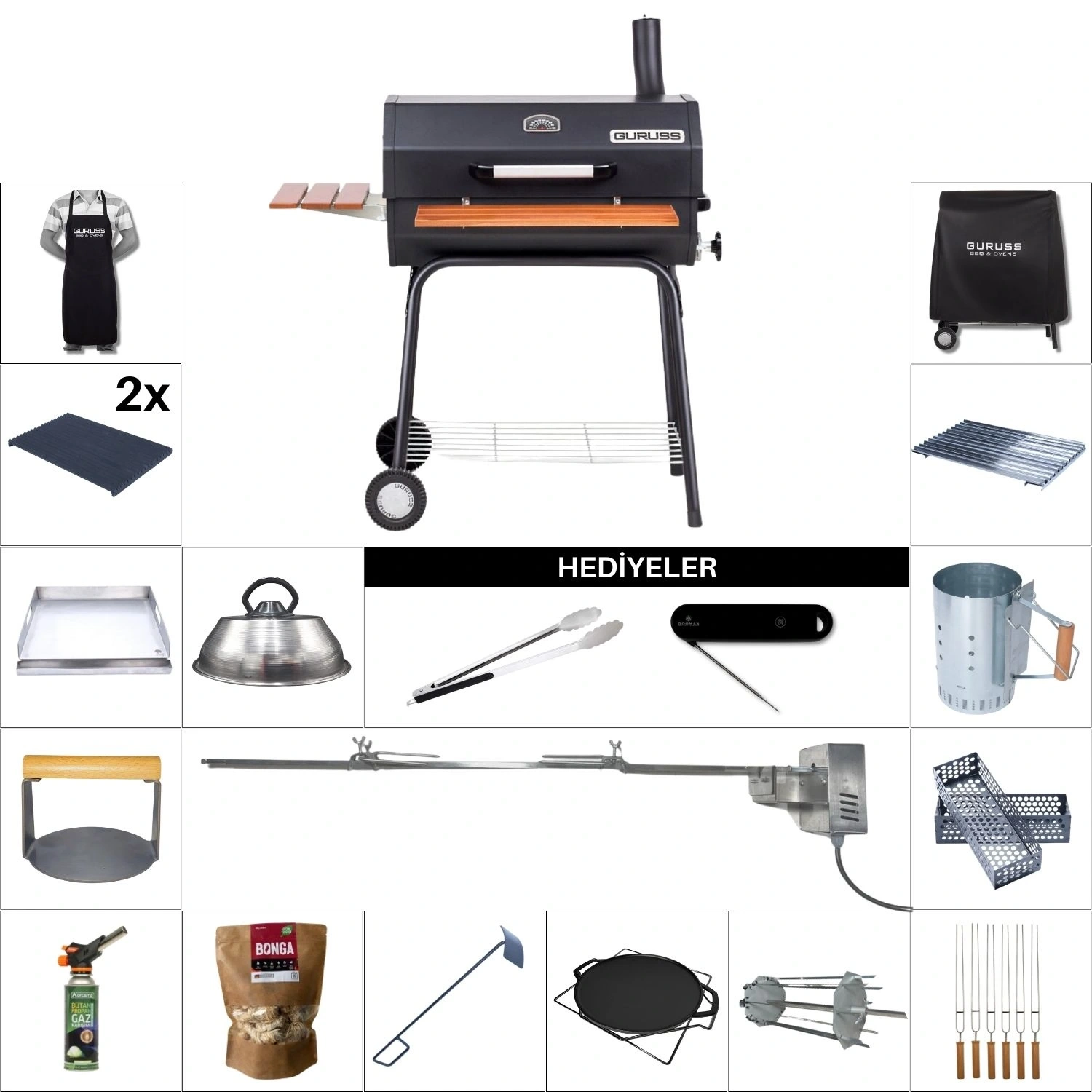 Guruss CG75 Uzman Barbekü Mangal Seti