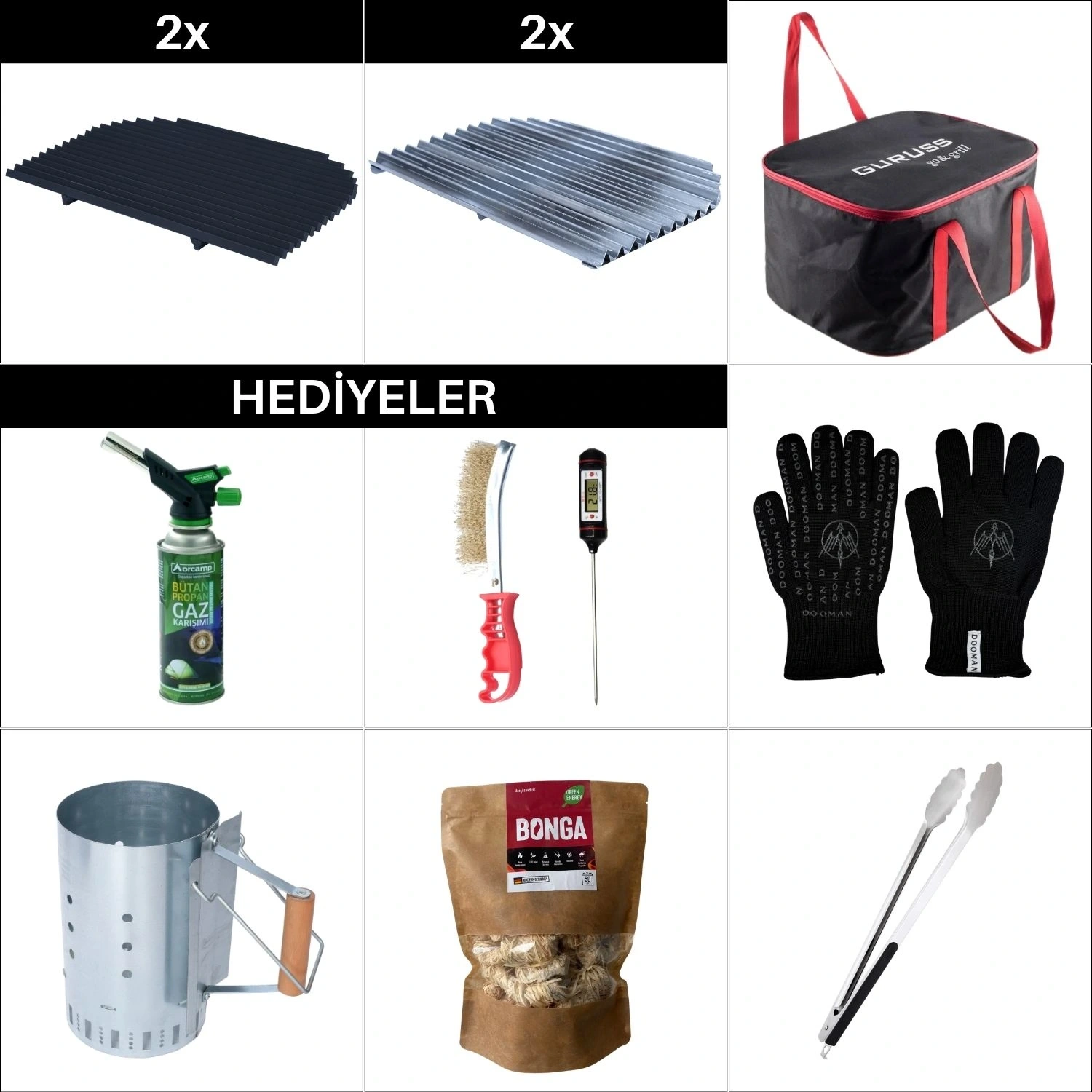 Guruss Go Grill Master Aksesuar Seti