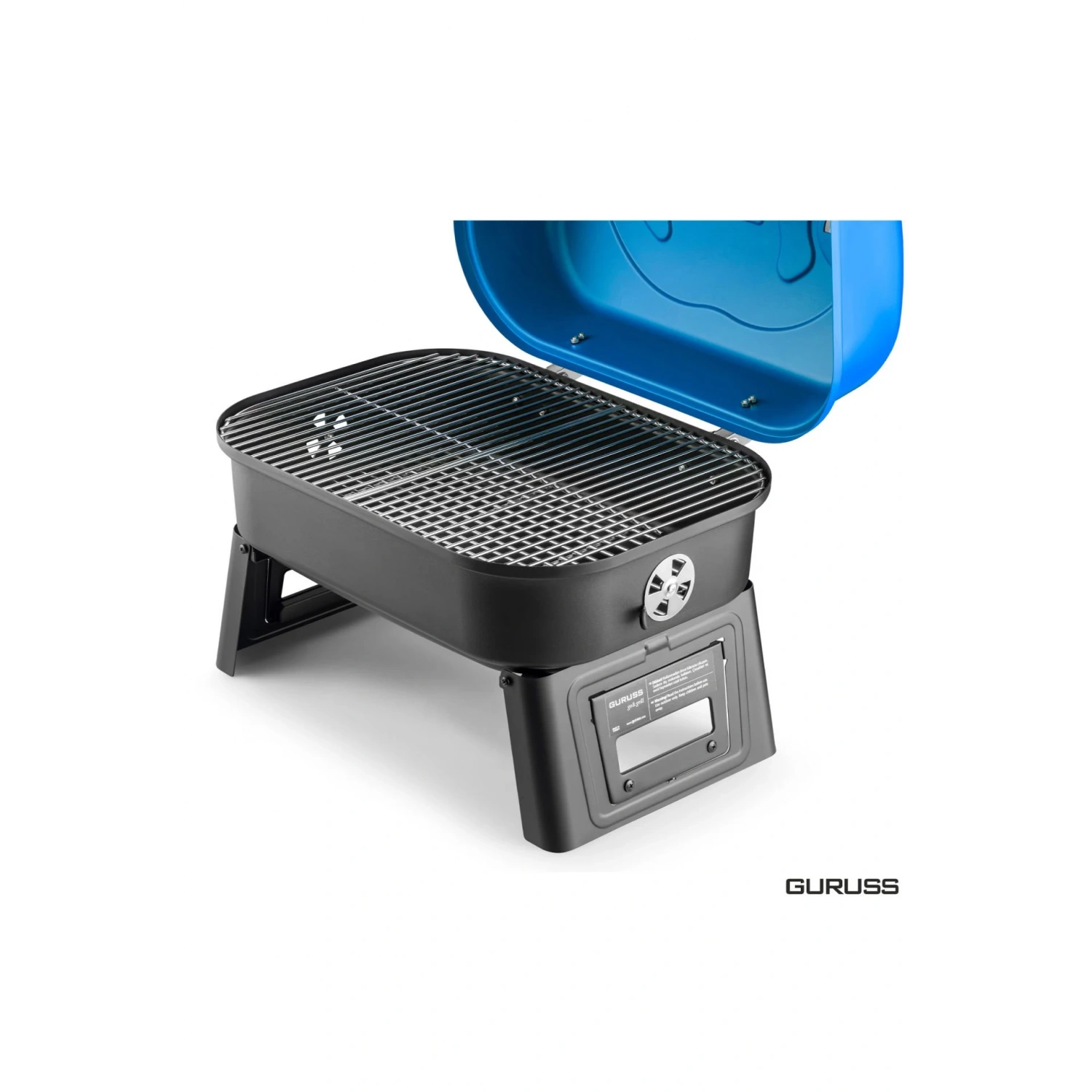 Guruss Go Grill Portatif Barbekü Mangal Tam Set (Mavi)