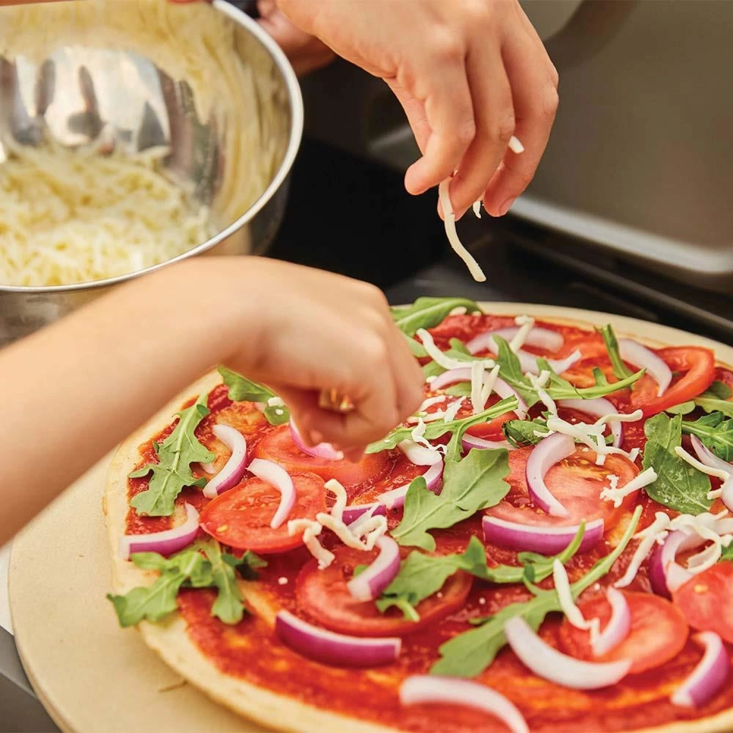 İkili Pizza Taşı Seti - 25 cm