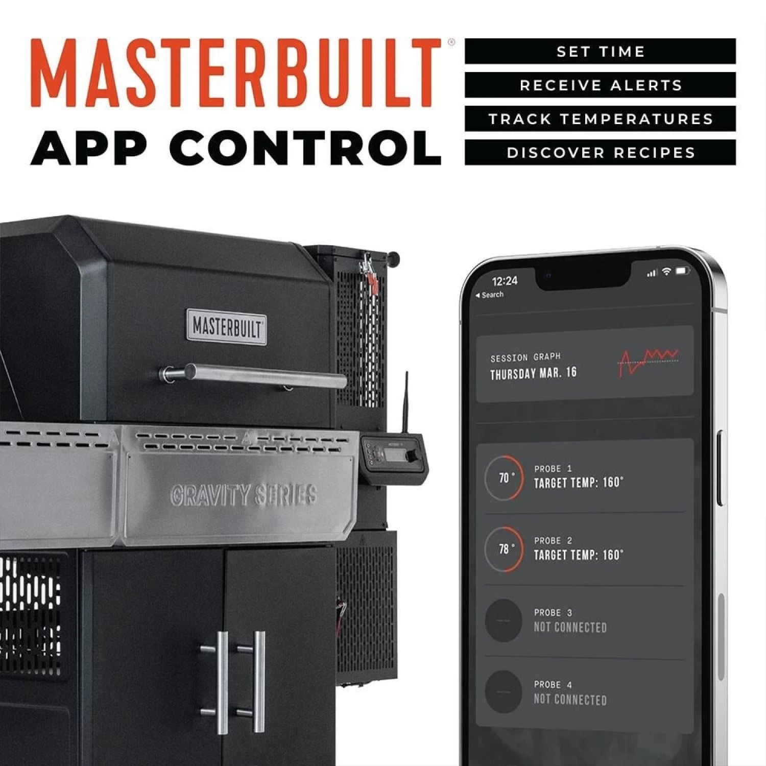 Masterbuilt Gravity Serisi 1150 Dijital Kömürlü Smoker Barbekü | Kömürlü Smoker Mangal