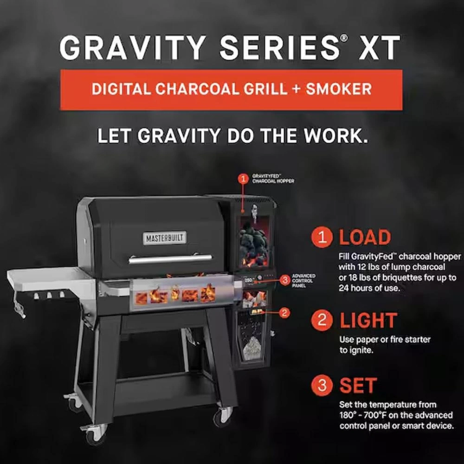 Masterbuilt Gravity Serisi XT Dijital Kömürlü Smoker Barbekü | Kömürlü Smoker Mangal
