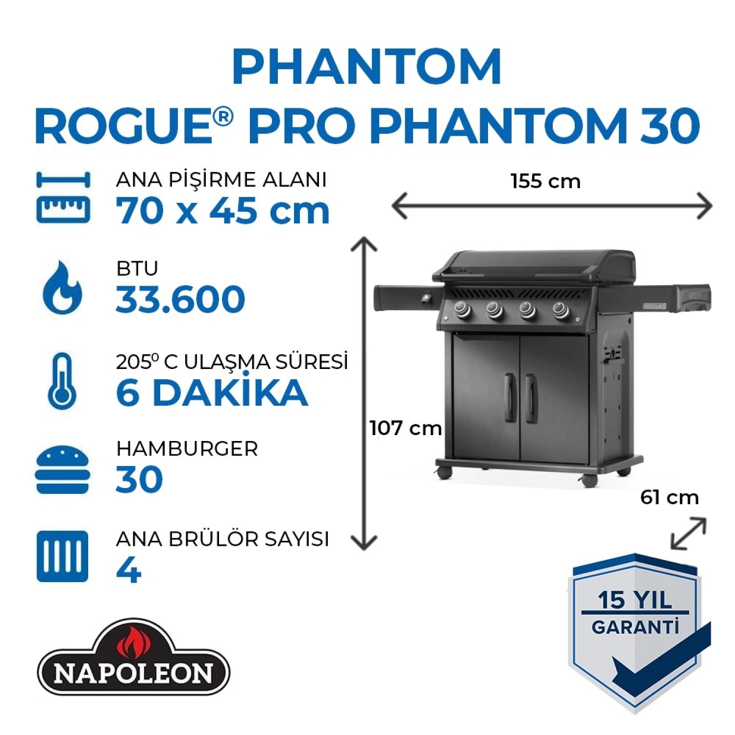 Phantom Rogue PRO 30 Gazlı Plancha