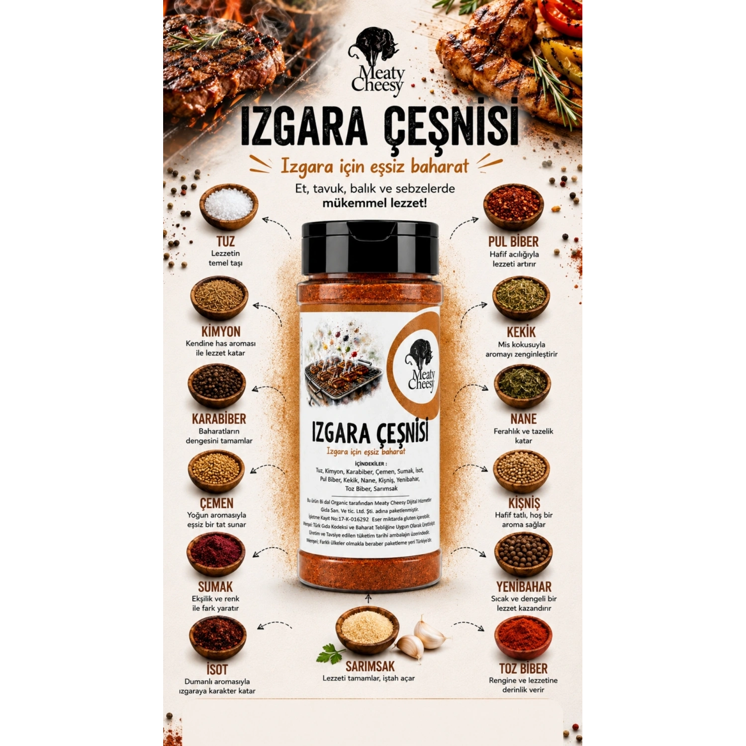 Tüm Lezzetler Özel Baharat Karışımı Gurme Seti - (10lu Pet Şişe)