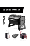 Guruss Go Grill Portatif Barbekü Mangal Tam Set (Siyah)