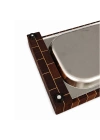 Tepsili End Grain Kesme Tahtası - Maun ve Dişbudak