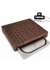 Tepsili End Grain Kesme Tahtası - Maun ve Dişbudak