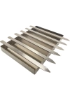 Barba Barbekü Tava Seti Paslanmaz Çelik Şişli Izgara 21,5x31,5 cm