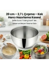 Çelik Kase 20 cm (2.7 L) - Çok Amaçlı Kek, Pasta ve Kurabiye Harcı Hazırlama Kasesi