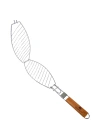 Dooman Paslanmaz Çelik Balık Izgara Teli Ahşap Saplı 30x13 cm Izgara Alanı - 318g