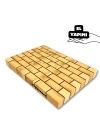 El Yapımı End Grain Dikey Kesit Ahşap Profesyonel Şef Mutfak Kesme Tahtası - Boynuz & Maun Ağaç