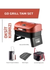 Guruss Go Grill Portatif Barbekü Mangal Tam Set (Oksit Kırmızı)