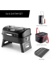 Guruss Go Grill Portatif Barbekü Mangal Tam Set (Siyah)