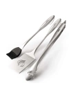 Pro Üçlü Set Spatula, Maşa, Sos Fırçası Paslanmaz Çelik