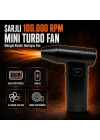 Şarjlı 100.000 RPM Mini Turbo Fan | Mangal Kömürü Harlayıcı