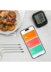 Şımart Akıllı Gıda Termometresi 4 Prob Bluetooth 5.0 Mobil Uygulama -30°C~300°C Ölçüm Aralığı