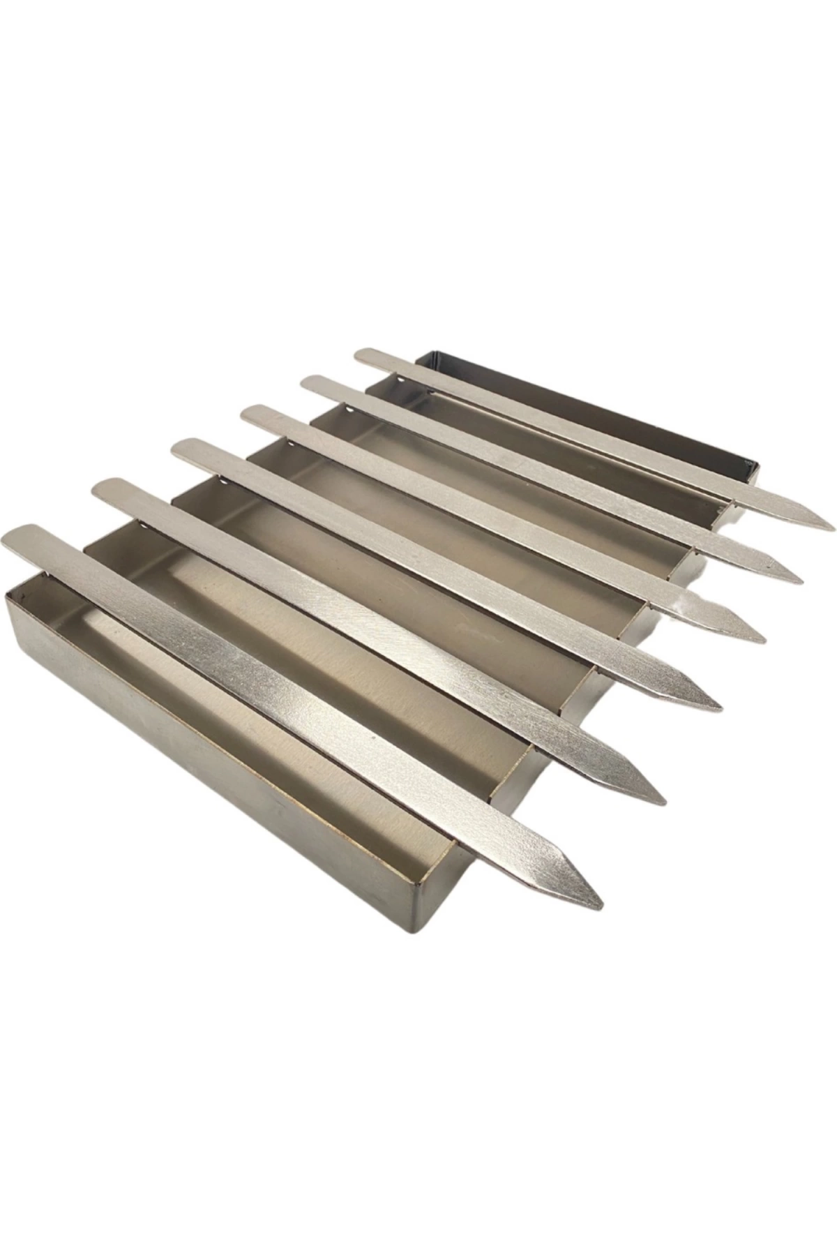 Barba Barbekü Tava Seti Paslanmaz Çelik Şişli Izgara 21,5x31,5 cm