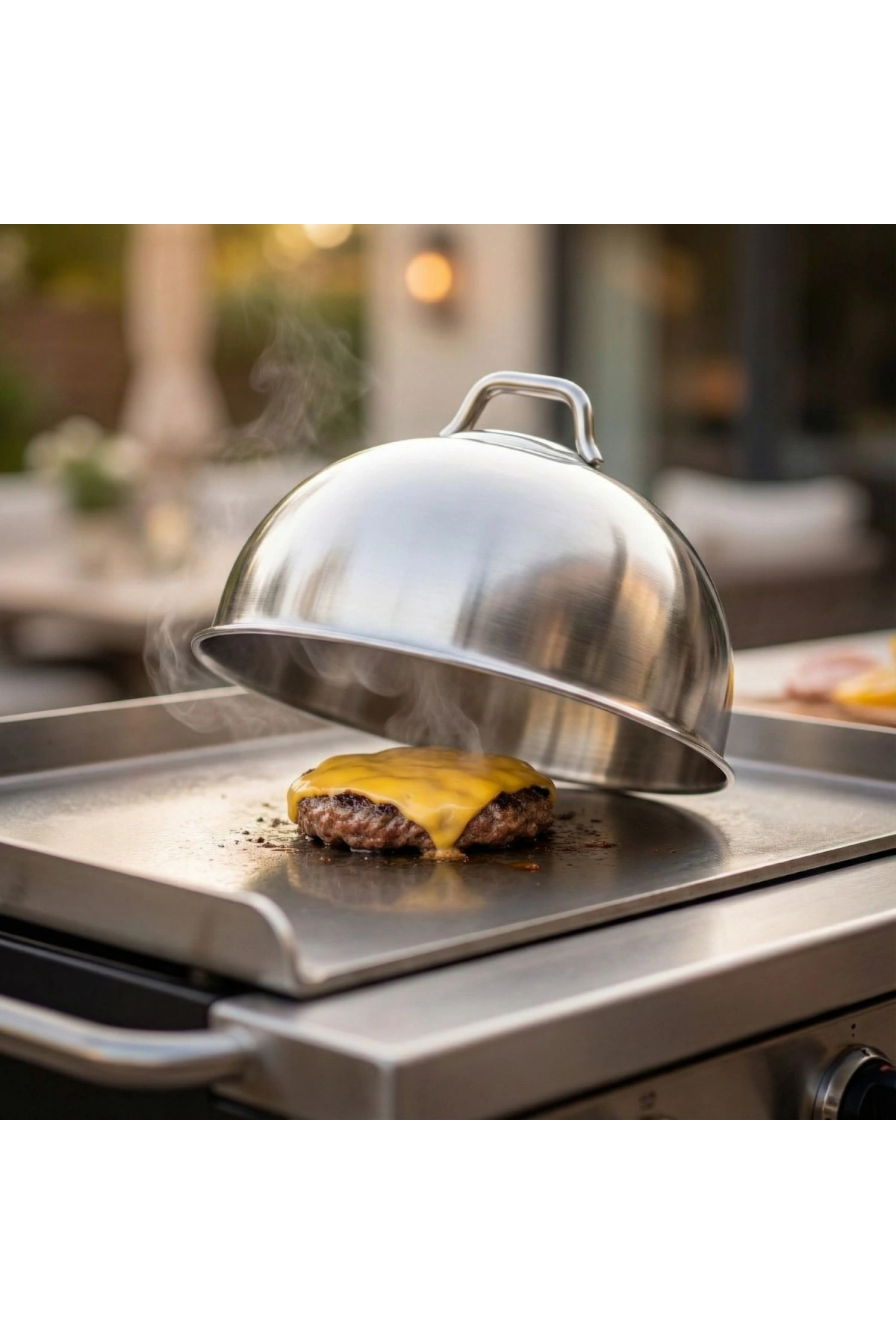 Büyük Burger Peynir Eritme Kapağı ve Hamburger Buhar Aparatı (16cm)