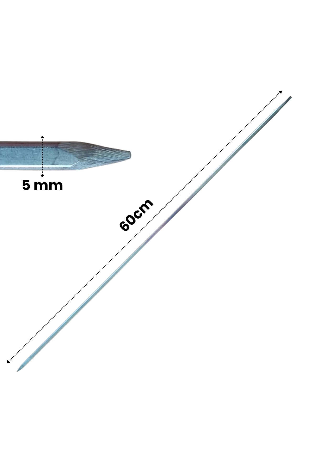 Ciğer Şişi Paslanmaz Çelik 6lı - 60 cm