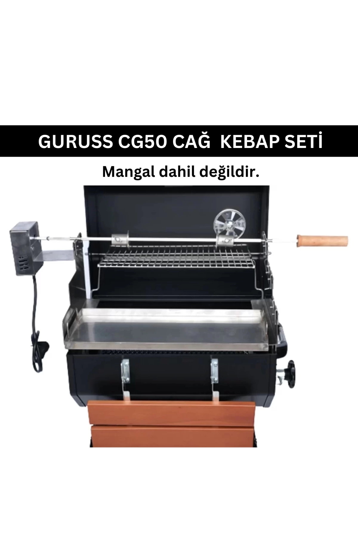 Guruss CG50 Cağ Kebap Seti - Cağ Aparatı ve Çevirme Aparatı